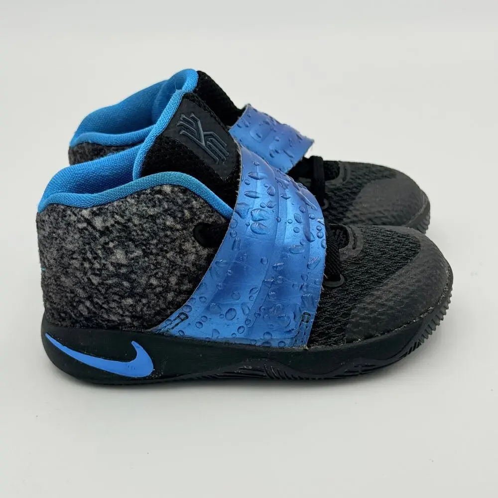 Nike Kyrie 2 Wet Water Drops Toddler Shoes Size 6C Black Blue 827281-005